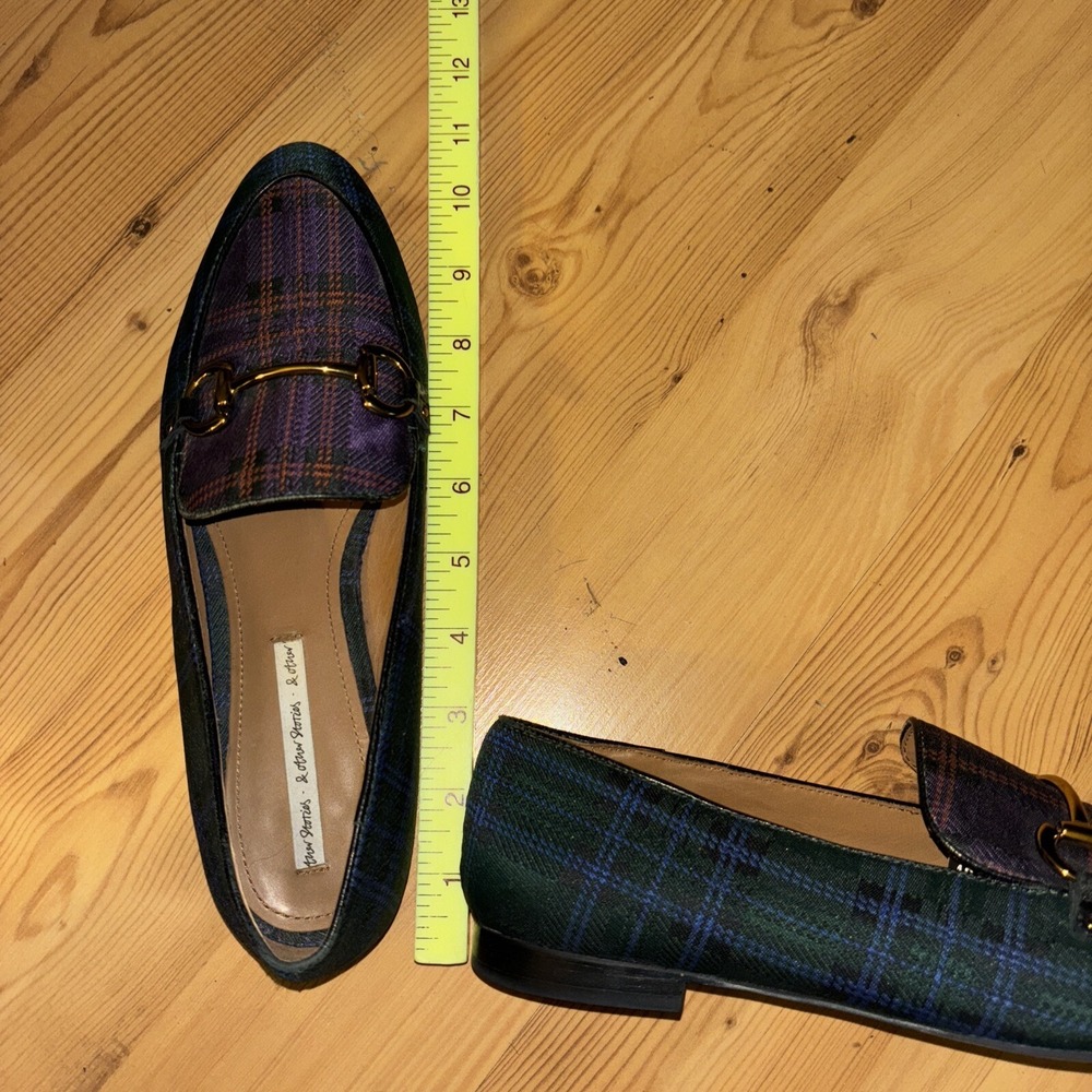 & Other Stories Plaid Horsebit Loafers in Green and Purple - Picture 11 of 11